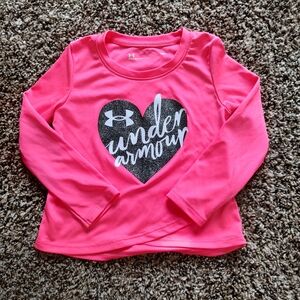Under Armour Infant Pink w/ Silver Heart Top